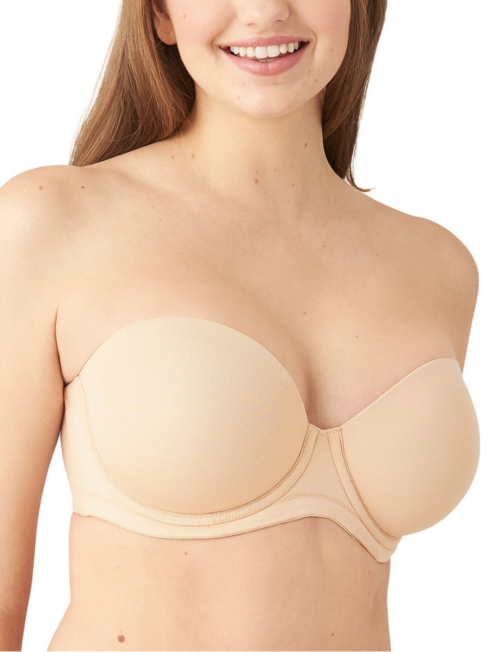 Wacoal Red Carpet Strapless Convertible Underwire Bra 854119 Nude Beige 40DD 40E